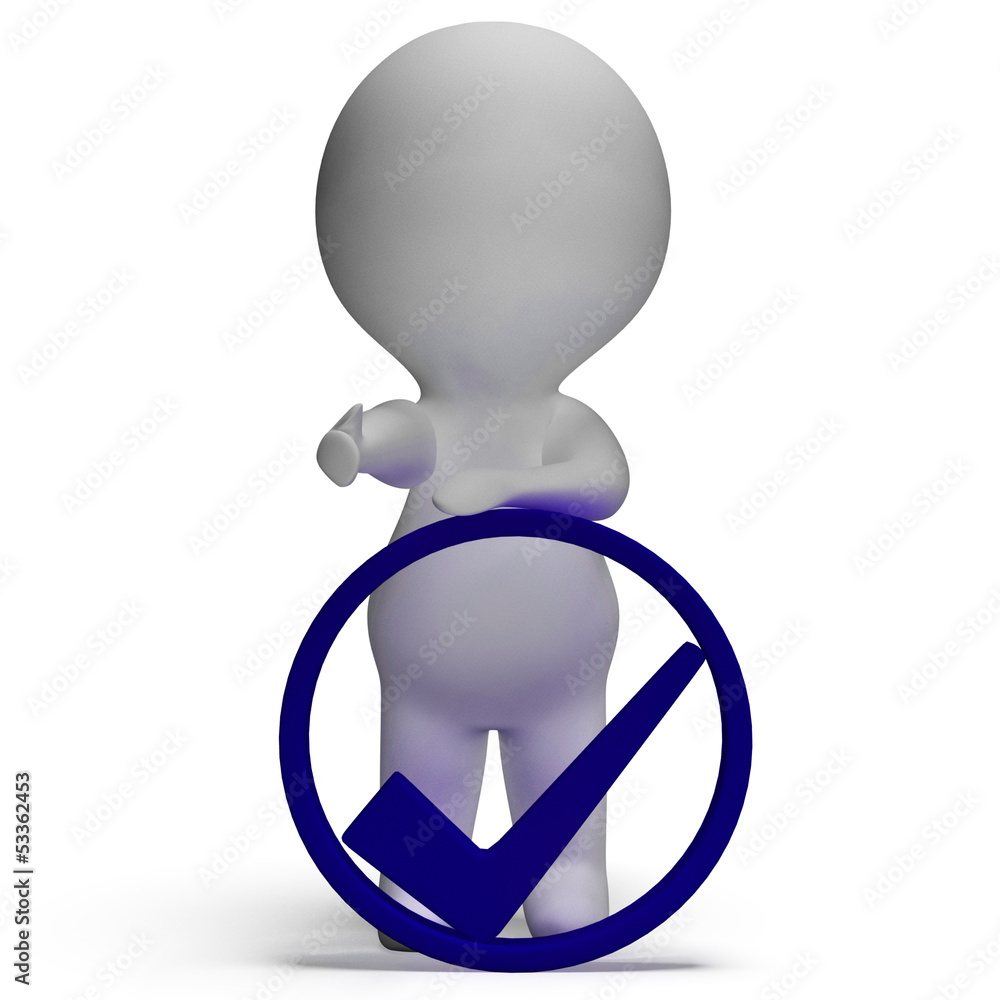 Poster checkbox or check box shows approval or checked