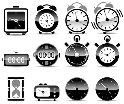 time clock symbols
