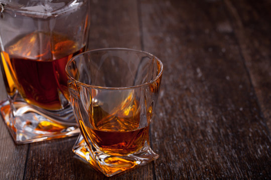 Glass of scotch whiskey