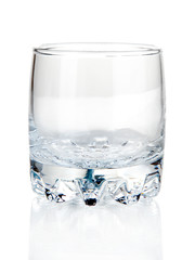 Small glass for drinks isolated on white