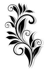 Retro floral elelement