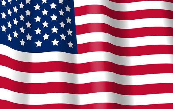 USA Flag vector. American symbol. 4th July background.