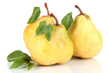 Juicy pears isolated on white