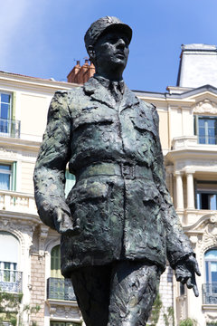 Charles de Gaulle - Skulptur, Nizza, Frankreich