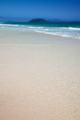 Northern Fuerteventura, Corralejo Flag beach, low tide