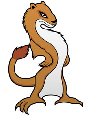 Cartoon stoat.