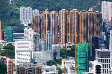 Residential building in Hong Kong at The peak