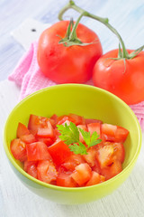 salad from tomato