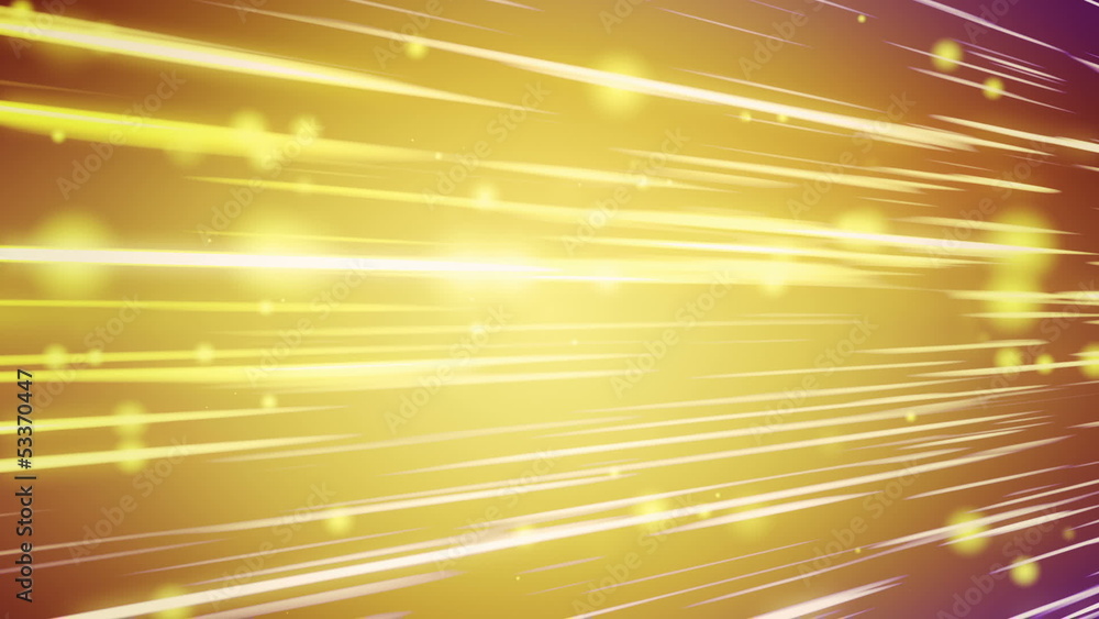 Poster lines and blurred circles yellow loop background