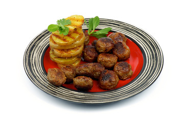 Roasted Meatballs and Potato