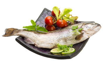 Fresh raw rainbow trout