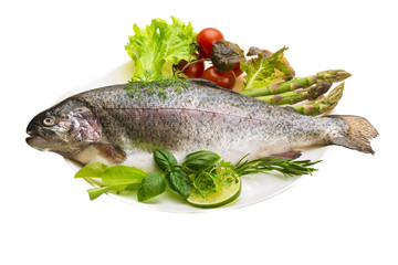 Fresh raw rainbow trout