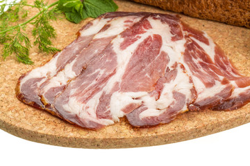 Bacon with vegetables