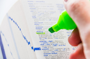 Highlighting the Search word on a dictionary