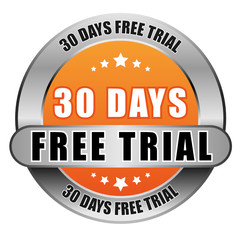 5 Star Button orange 30 DAYS FREE TRIAL DTO DTO