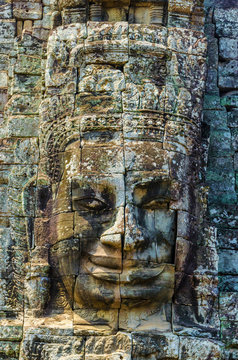 Faces of Bayon tample. Ankor wat. Cambodia.
