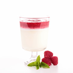 isolated panna cotta