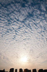 sunset in the evening