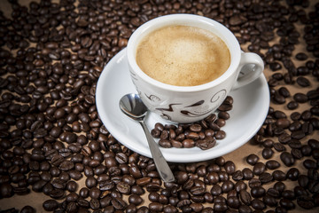 Cup of regular coffee.