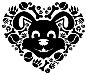 love dog symbol.