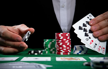 Naklejka premium Poker player