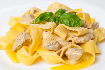 Tagliatelle with  chicken