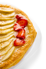 Strawberry and apple puff detail