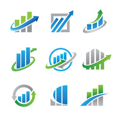 Stock logos and icons