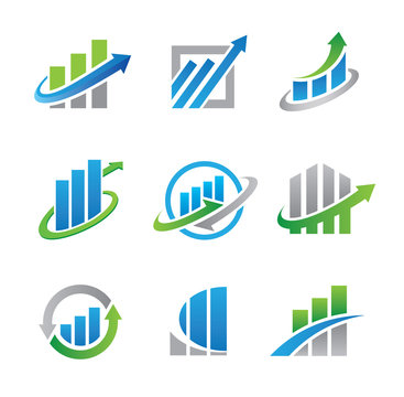 Stock logos and icons