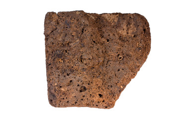 Sample of dried peat