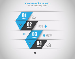 Infographics concept to display your data in a stylish way.