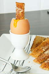 Boiled egg and toast soldiers