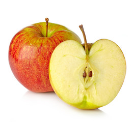 Fresh apple and half of apple