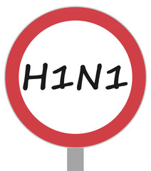 Грипп H1N1. Запрещающий знак