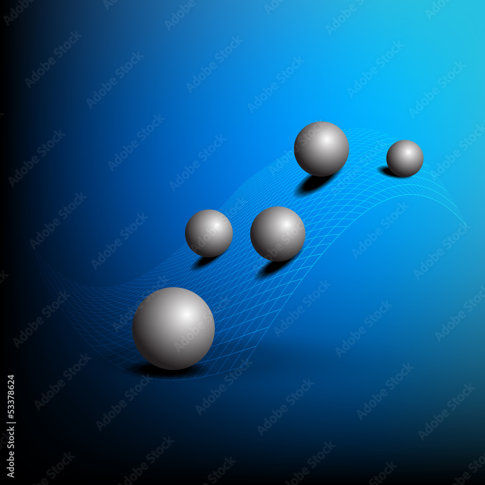 Wall mural sphere on net background