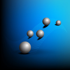 sphere on net background