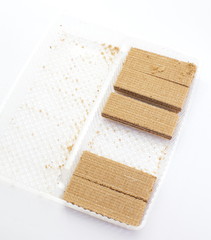 Wafers isolated on white background