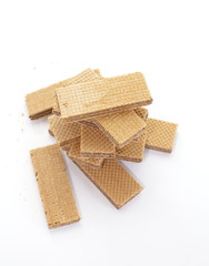 Wafers isolated on white background