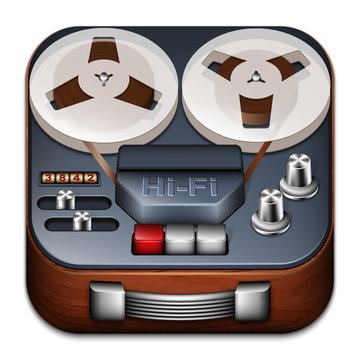 Reel to reel tape recorder app icon