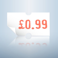 Clean white price tag