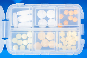 Different shape and color drugs