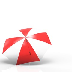 Beach umbrella isolated on white background