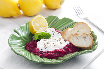 cold red beet cream