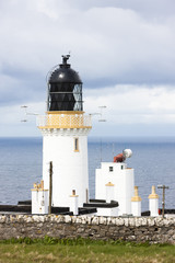 Fototapeta na wymiar Dunnet Head Lighthouse, Highlands, Scotland