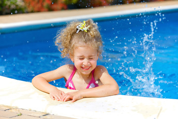 Girl in the pool