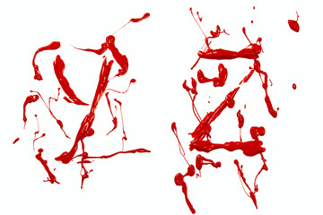 Y and z painted red