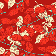 Naklejka premium Bright leafs