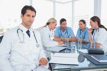 Fototapeta premium Doctor smiling to the camera