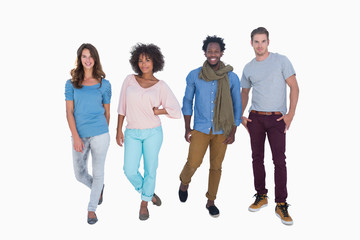 Obraz premium Young and fashion people posing