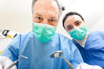 Point of view of a dental treatment